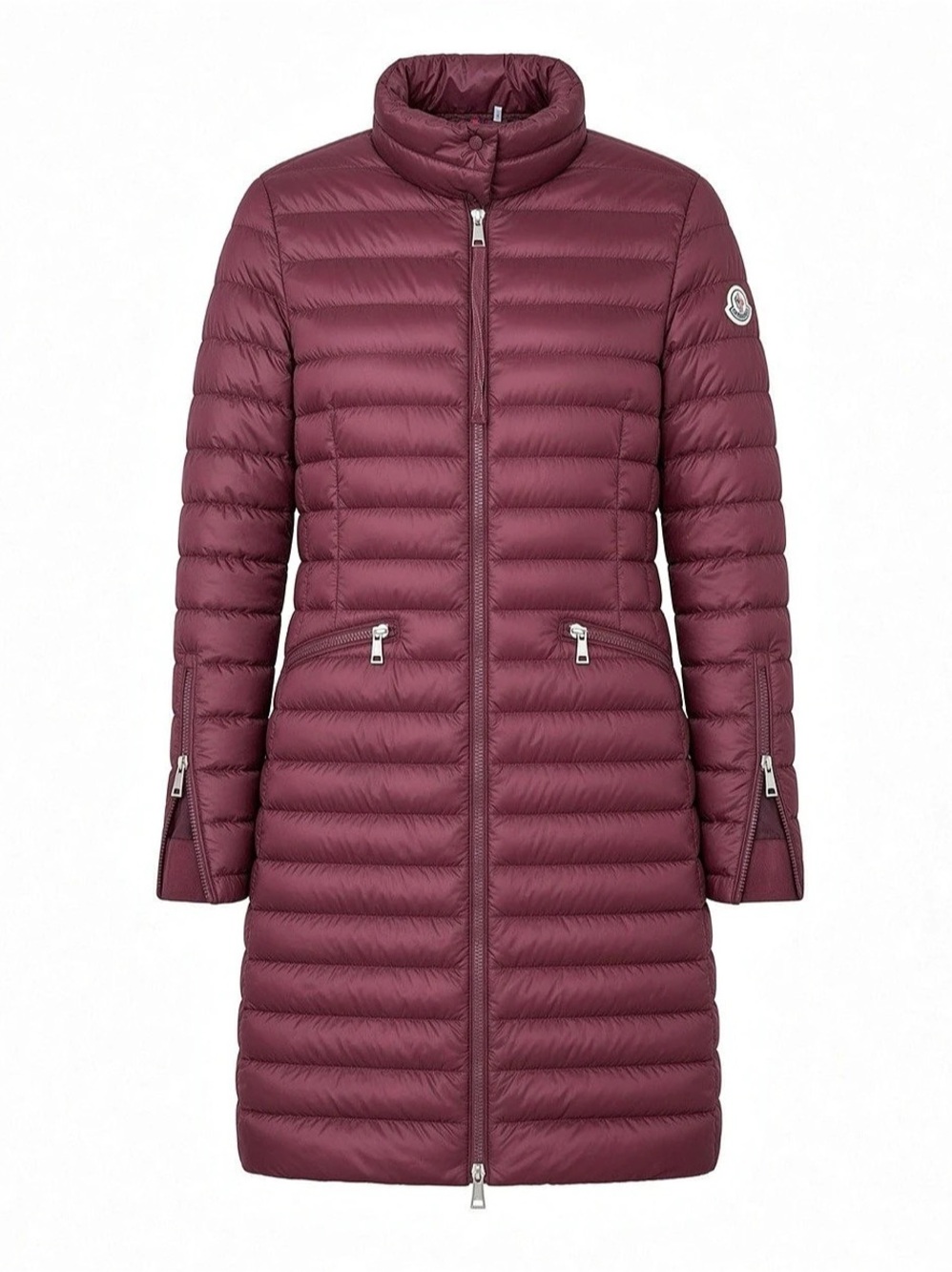 Moncler Sable Women's Long Puffer Coat Purple Size 2